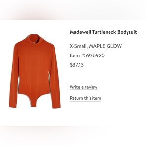 Madewell turtleneck bodysuit